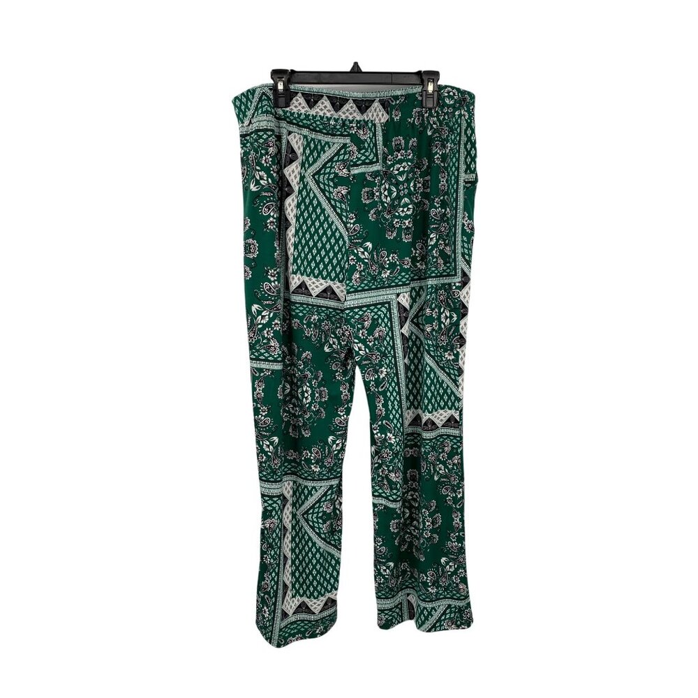 Maurices Pants Womens XL Used Green Black Casual Palazzo - Picture 2 of 13